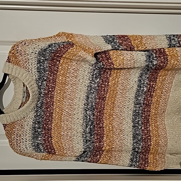 Madewell x J Crew from Nordstrom Chunky Sweater XS Orange/Blue/ VGUC - Picture 8 of 12